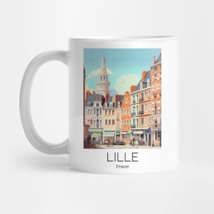 A Vintage Travel Illustration of Lille - France Mug